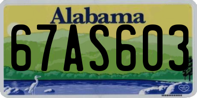 AL license plate 67AS603