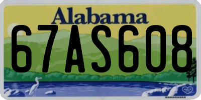 AL license plate 67AS608