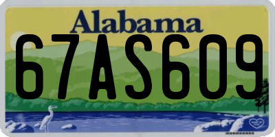 AL license plate 67AS609