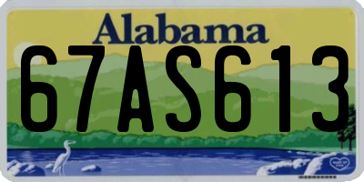 AL license plate 67AS613