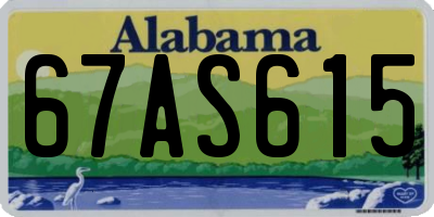 AL license plate 67AS615