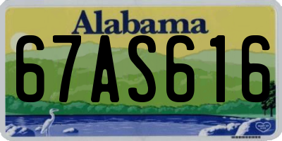 AL license plate 67AS616