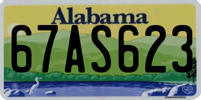AL license plate 67AS623