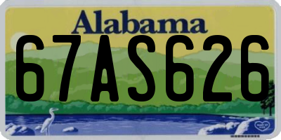 AL license plate 67AS626