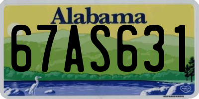AL license plate 67AS631