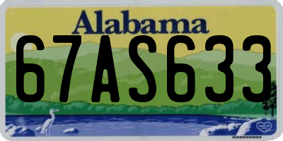 AL license plate 67AS633