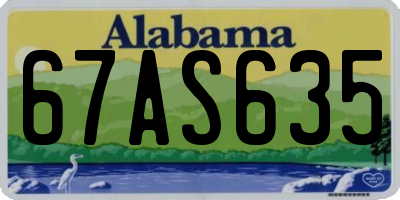 AL license plate 67AS635