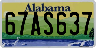 AL license plate 67AS637