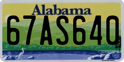 AL license plate 67AS640