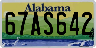 AL license plate 67AS642