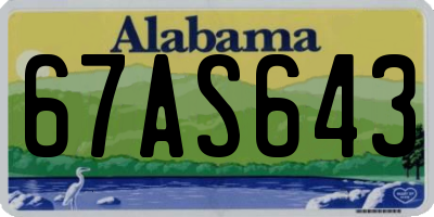 AL license plate 67AS643