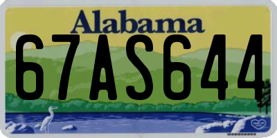 AL license plate 67AS644