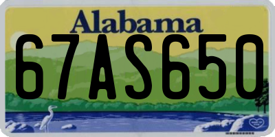AL license plate 67AS650