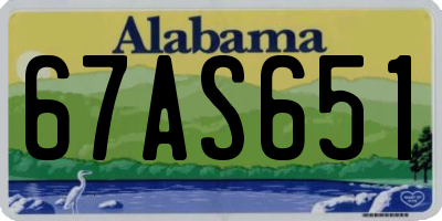 AL license plate 67AS651