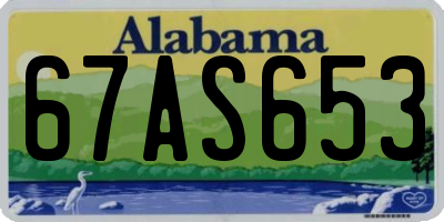 AL license plate 67AS653