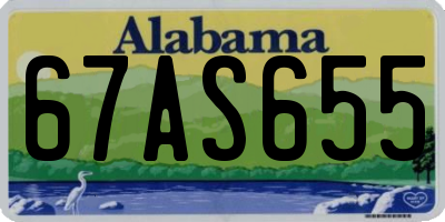 AL license plate 67AS655