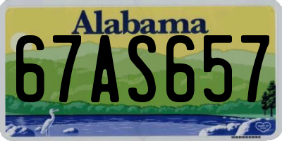 AL license plate 67AS657
