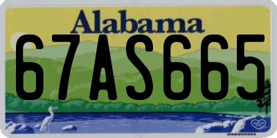 AL license plate 67AS665