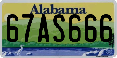 AL license plate 67AS666