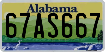 AL license plate 67AS667