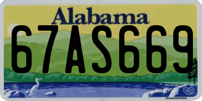 AL license plate 67AS669
