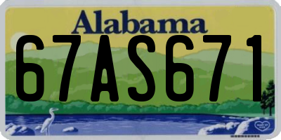 AL license plate 67AS671