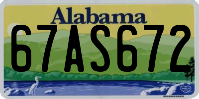 AL license plate 67AS672
