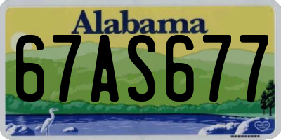 AL license plate 67AS677