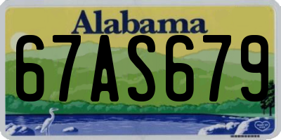 AL license plate 67AS679