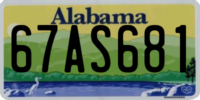 AL license plate 67AS681