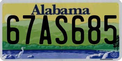 AL license plate 67AS685