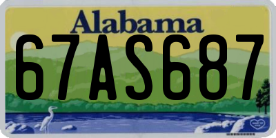 AL license plate 67AS687