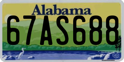 AL license plate 67AS688