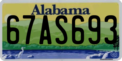 AL license plate 67AS693