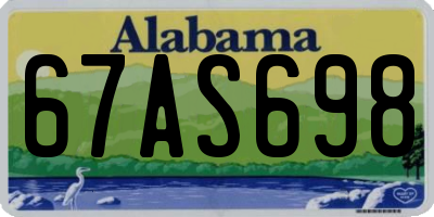 AL license plate 67AS698