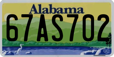AL license plate 67AS702