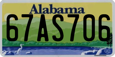 AL license plate 67AS706