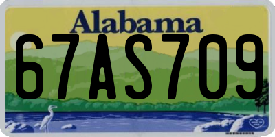 AL license plate 67AS709