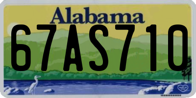 AL license plate 67AS710