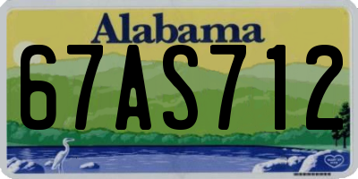 AL license plate 67AS712