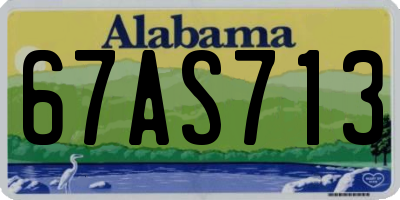 AL license plate 67AS713