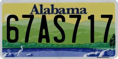 AL license plate 67AS717