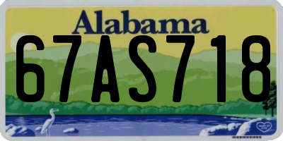 AL license plate 67AS718