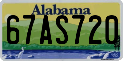 AL license plate 67AS720
