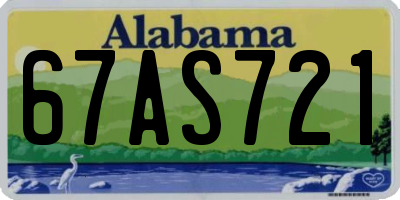 AL license plate 67AS721