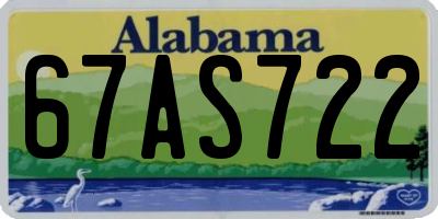 AL license plate 67AS722