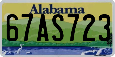 AL license plate 67AS723