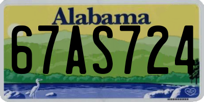 AL license plate 67AS724
