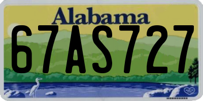 AL license plate 67AS727