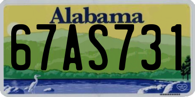 AL license plate 67AS731